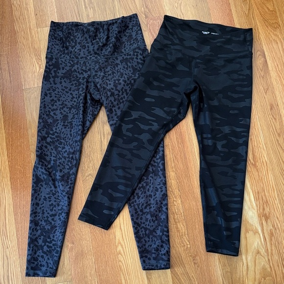 Old navy leggings black large lot of 2 bundle power soft and elevate - Picture 1 of 11